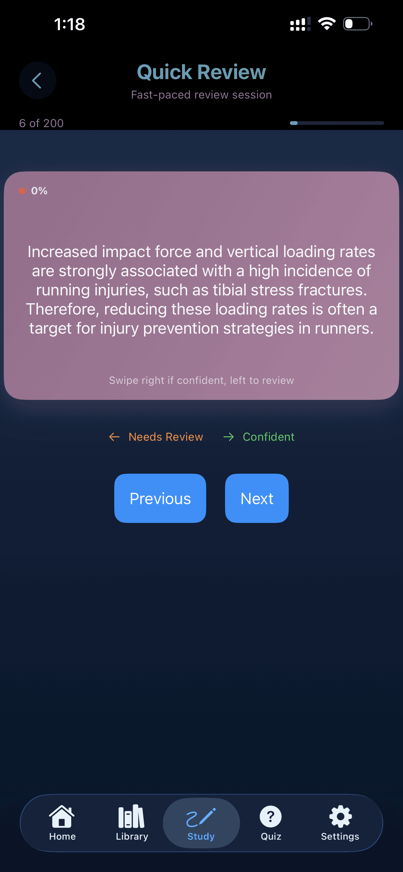 NoteFren flashcard review